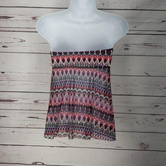 Kona Sol Tribal Aztec Small Strapless Tankini Swimsuit wear Bathing suit - Picture 3 of 10